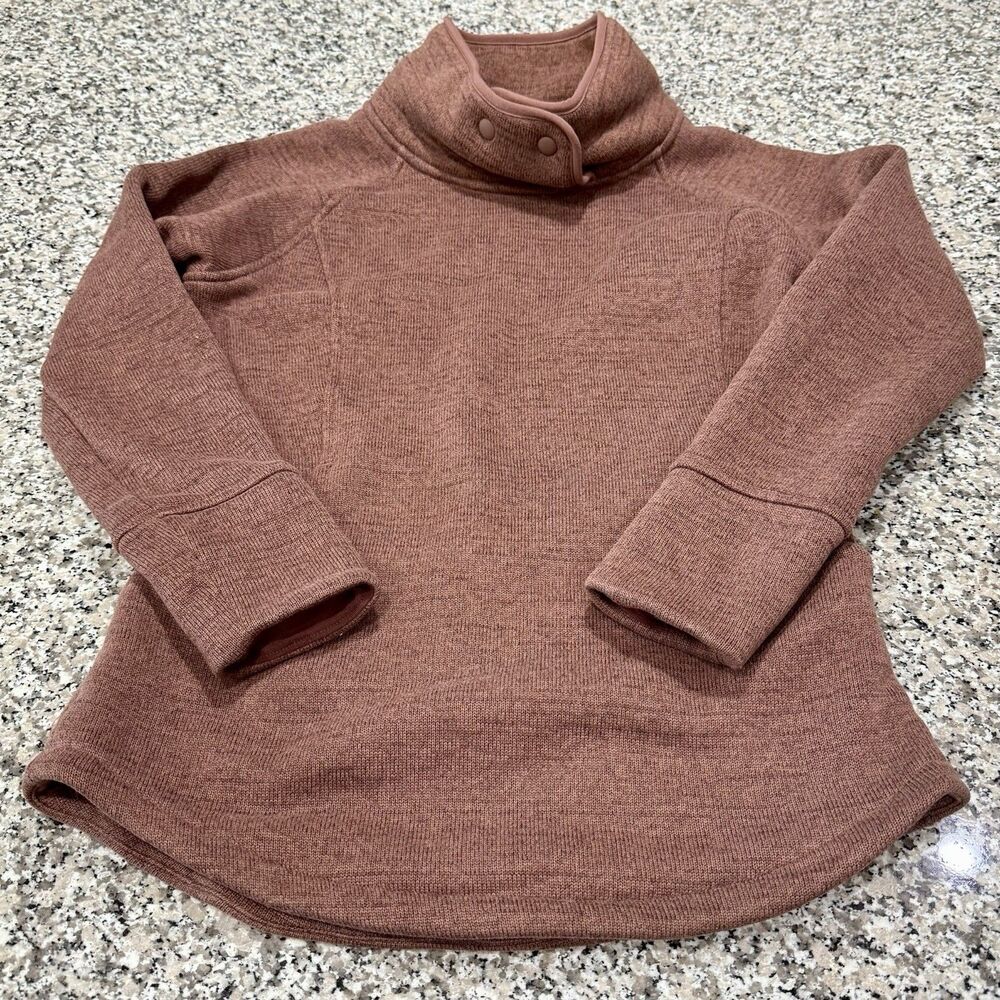 PRANA TRI THERMAL THREADS TUNIC PULLOVER Midweight Polartec SIZE M Muave Clove